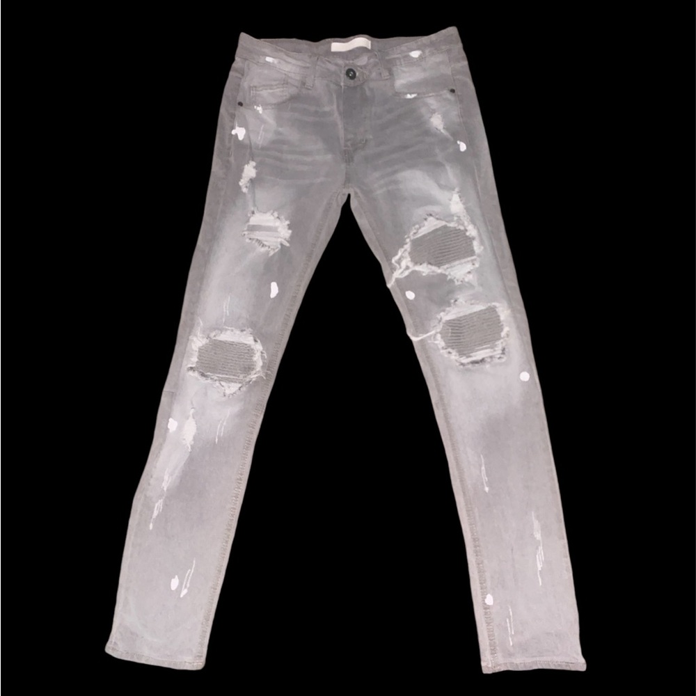 KDNK PINTUCK PATCHED JEANS